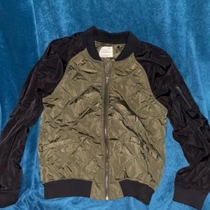 Puffy Forest Green Bomber Jacket